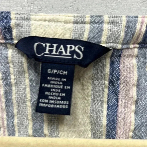 Chap’s Women’s 3/4 Sleeve Striped Top Size Small - Picture 3 of 4
